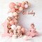 Retro Blush Pink Balloons,50 Pcs 12In Light Dusty Pink White Beige Champagne Gold Balloons for Princess Girls Birthday Bridal Shower Wedding and Valentine's Day Party Decorations